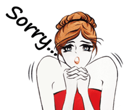 flirty xoxo girl sticker #2660292