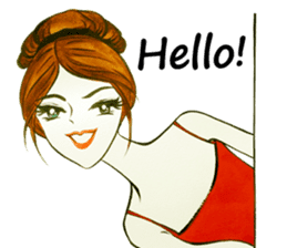 flirty xoxo girl sticker #2660293