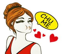 flirty xoxo girl sticker #2660299