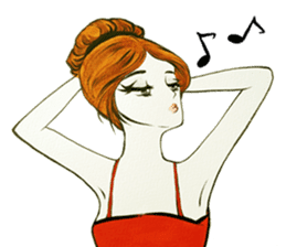 flirty xoxo girl sticker #2660304