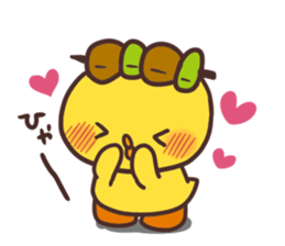 Cute chick and yakitori sticker #2660928
