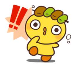 Cute chick and yakitori sticker #2660933