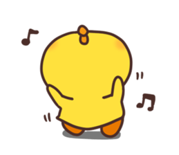 Cute chick and yakitori sticker #2660944