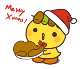 Cute chick and yakitori sticker #2660952