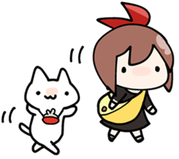 Cat and girl !! sticker #2662456