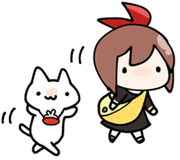 Cat and girl !! sticker #2662456