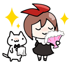 Cat and girl !! sticker #2662457