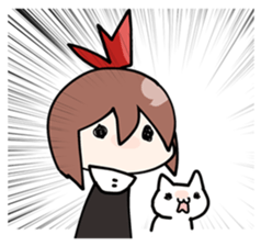 Cat and girl !! sticker #2662461