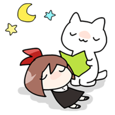 Cat and girl !! sticker #2662475
