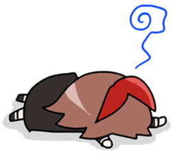 Cat and girl !! sticker #2662476