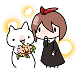 Cat and girl !! sticker #2662481