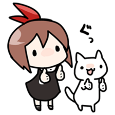 Cat and girl !! sticker #2662483