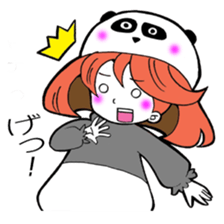 The girl who wore the dress of the panda sticker #2663741