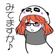 The girl who wore the dress of the panda sticker #2663748