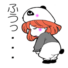 The girl who wore the dress of the panda sticker #2663749