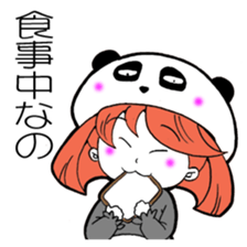 The girl who wore the dress of the panda sticker #2663758