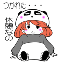 The girl who wore the dress of the panda sticker #2663760