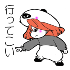 The girl who wore the dress of the panda sticker #2663761