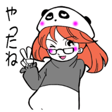 The girl who wore the dress of the panda sticker #2663770