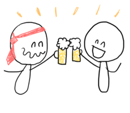 The boy comes from doodle world. sticker #2666370