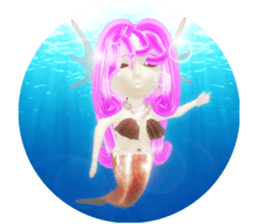 3D healing mermaid sticker sticker #2667131
