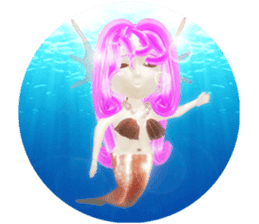 3D healing mermaid sticker sticker #2667131