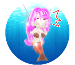 3D healing mermaid sticker sticker #2667139