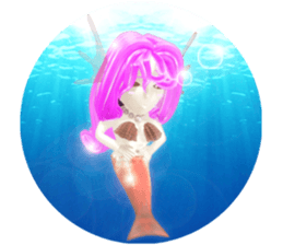 3D healing mermaid sticker sticker #2667170