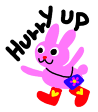 Pink rabbit USAKO sticker #2667171