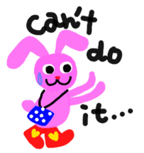 Pink rabbit USAKO sticker #2667173