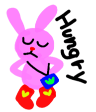 Pink rabbit USAKO sticker #2667174