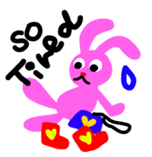 Pink rabbit USAKO sticker #2667175
