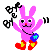 Pink rabbit USAKO sticker #2667176
