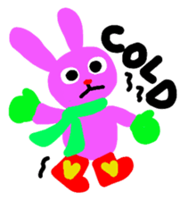 Pink rabbit USAKO sticker #2667177