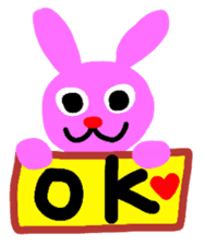 Pink rabbit USAKO sticker #2667178