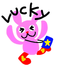 Pink rabbit USAKO sticker #2667183