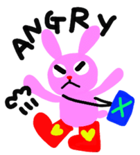 Pink rabbit USAKO sticker #2667184
