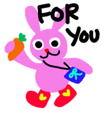 Pink rabbit USAKO sticker #2667187