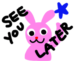 Pink rabbit USAKO sticker #2667189