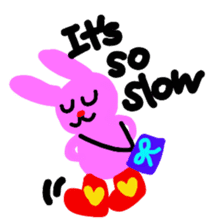 Pink rabbit USAKO sticker #2667190