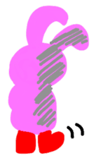 Pink rabbit USAKO sticker #2667192