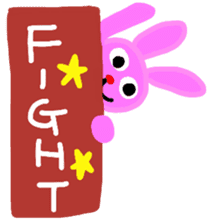 Pink rabbit USAKO sticker #2667193
