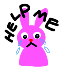 Pink rabbit USAKO sticker #2667195