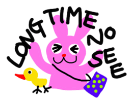 Pink rabbit USAKO sticker #2667196