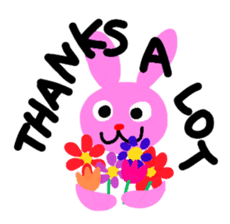 Pink rabbit USAKO sticker #2667197