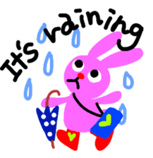 Pink rabbit USAKO sticker #2667198