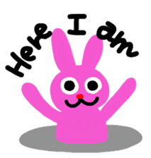 Pink rabbit USAKO sticker #2667200