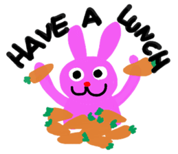 Pink rabbit USAKO sticker #2667202