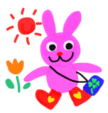Pink rabbit USAKO sticker #2667204