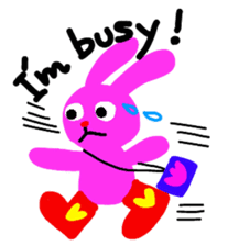 Pink rabbit USAKO sticker #2667205